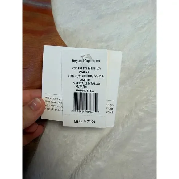 Beyond Yoga Tank Crop Top Shelf Bra Sunset Refocus Softmark Sunset Medium NWT - Picture 2 of 8